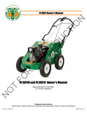 Billy Goat PL1801V Owner's Manual