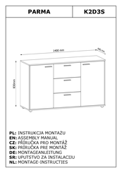 GALA MEBLE PARMA K2D3S Assembly Manual