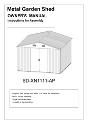 Sheds Direct Ireland SD-XN1111-AP Owner's Manual