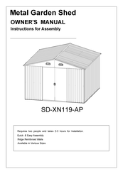 Sheds Direct Ireland SD-XN119-AP Owner's Manual