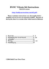 BYOC BA6110 Instructions Manual