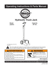 Omega Lift Equipment 23301C Operating Instructions & Parts Manual