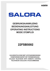 Salora 22FSB5002 Operating Instructions Manual