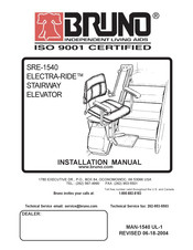 Bruno ELECTRA-RIDE SRE-1540 Installation Manual