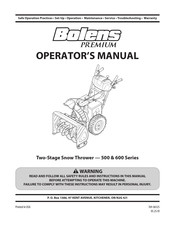Bolens 500 Operator's Manual