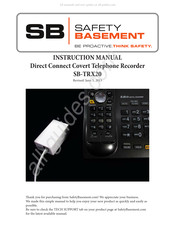 Safety Basement SB-TRX20 Instruction Manual