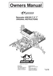 Duncan Renovator AS3 00 Series Owner's Manual