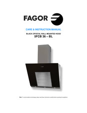 Fagor 5CFB36BL Care & Instruction Manual