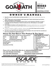 Escalade GOALIATH B2253 Owner's Manual