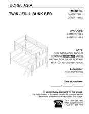 Dorel Asia DA1008TFBB-1 Instruction Booklet