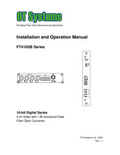 OT Systems FT410DB Series Installation And Operation Manual