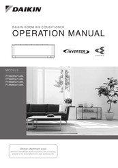 Daikin FTXM35W1VMA Operation Manual
