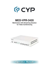 CYP MED-VPR-3420 Operation Manual