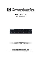 Comprehensive CSW-HD444K Operation Manual