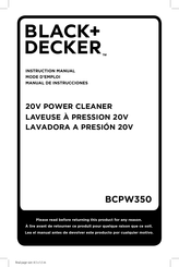 Black & Decker BCPW350 Instruction Manual