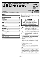 JVC HR-S2915U Instructions Manual