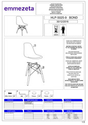 Emmezeta HLP-5025-9 BOND Assembly Instructions Manual