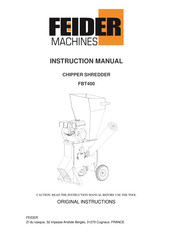 Feider Machines FBT400 Instruction Manual