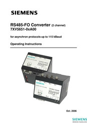 Siemens 7XV5651-0AA00 Operating Instructions Manual