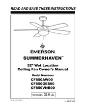 Emerson SUMMERHAVEN CF850GES00 Owner's Manual