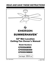 Emerson SUMMERHAVEN CF850VNB Owner's Manual