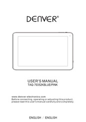 Denver TAQ-70352KBLUE User Manual