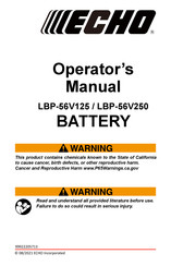 Echo LBP-56V125 Operator's Manual