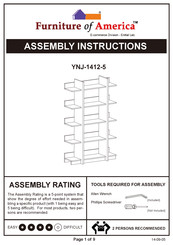 Furniture of America YNJ-1412-5 Assembly Instructions Manual