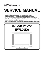Emerson EWL20D6 Service Manual