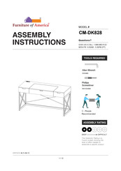 Furniture of America CM-DK828 Assembly Instructions Manual