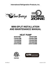 Thermal Zone Sea Breeze 24H47ZIMI Installation And Maintenance Manual