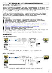 Sc&T HDTVI2HDMI Manual