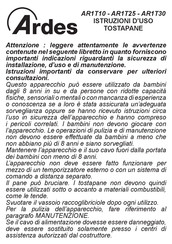 ARDES AR1T10 Instructions For Use Manual