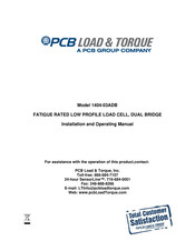 PCB 1404-03ADB Installation And Operating Manual