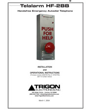 Trigon Electronics Telalarm HF-2BB Installation And Operating Instructions Manual