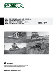 Major CYCLONE MJ30-420 Operator's Manual And Parts List
