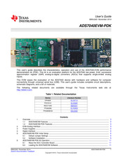 Texas Instruments ADS7040EVM-PDK User Manual
