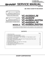 Sharp VC-AA350VC-AA350L Service Manual