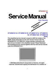 Panasonic CT-3653-1G Service Manual