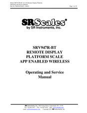 SR Instruments SRScales SRV947R Operating And Service Manual