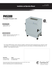 Fantech PHS300 Installation And Operation Manual
