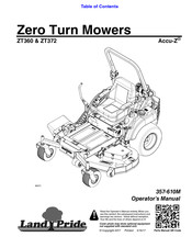 Land Pride Accu-Z ZT372 Operator's Manual