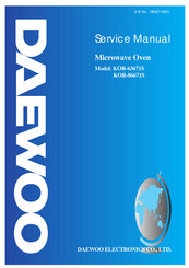 DAEWOO ELECTRONICS KOR-86671S Service Manual