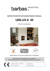 barbas UNILUX-6 40 Instructions For Use & Maintenance Manual