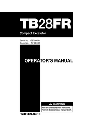 Takeuchi AF4E001 Operator's Manual
