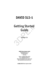 DAVID SLS-1 Getting Started Manual