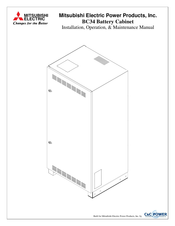 Mitsubishi Electric BC34 Installation, Operation & Maintenance Manual