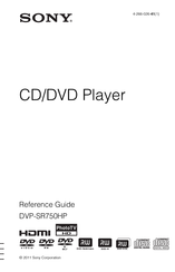Sony DVP-SR750HP Reference Manual