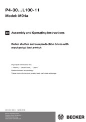 Becker M04a Assembly And Operating Instructions Manual