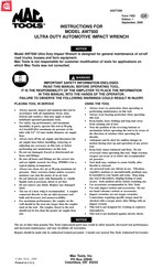 MAC TOOLS AW7500 Instructions Manual